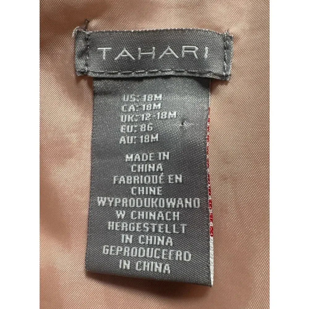 Tahari Girls Blush Pink Double Breasted Trench Coat Jacket Size 18 Months